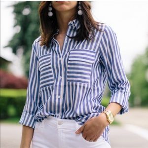 White Striped Button Down Shirt | Poshmark